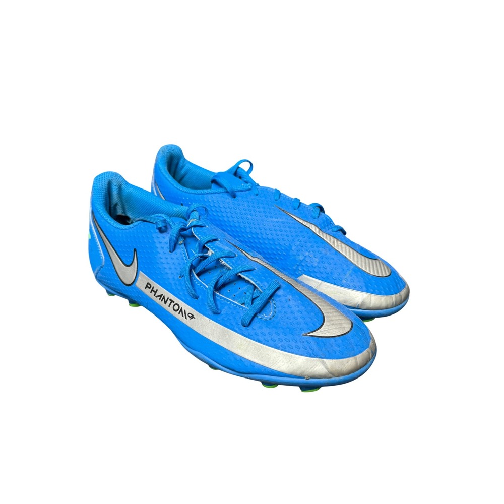 Nike Phantom GT Academy FG MG Soccer Cleats Blue Silver CK8459-400 Mens 7.5